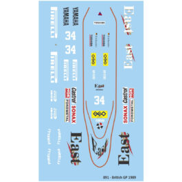 Mitoos Zakspeed 891 British GP #34 Decals